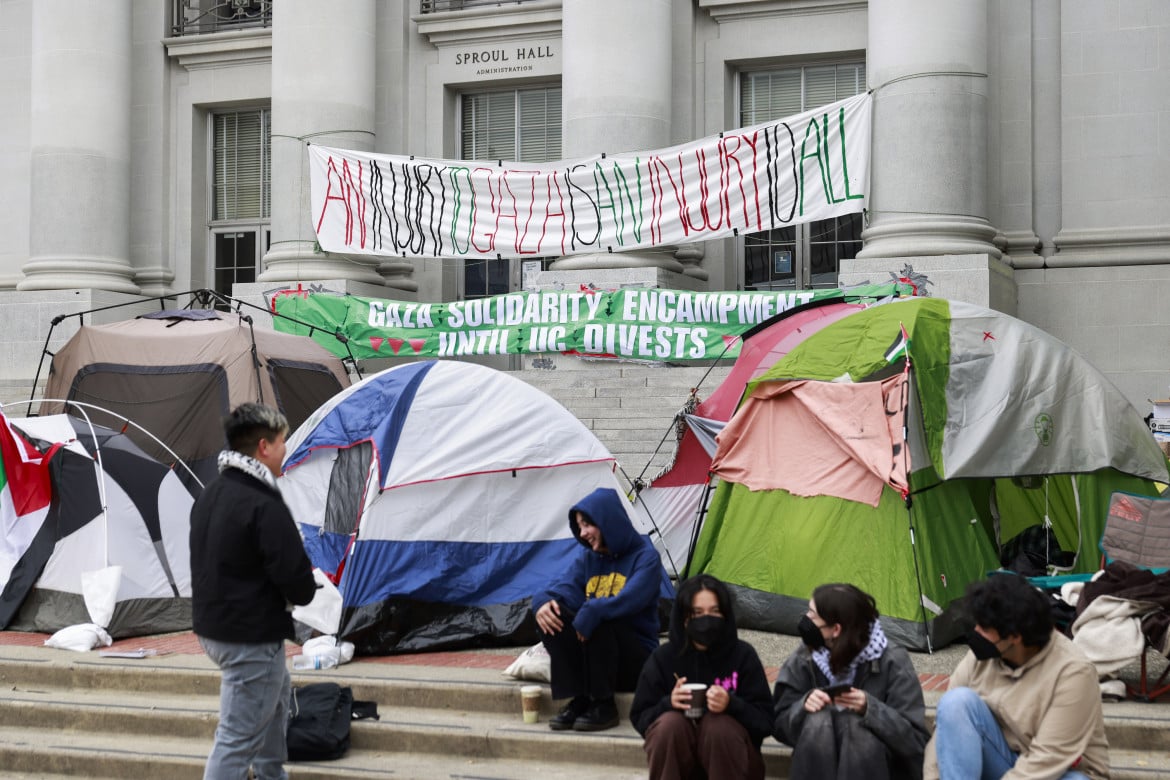 L'accampamento pro-Palestina a Berkeley