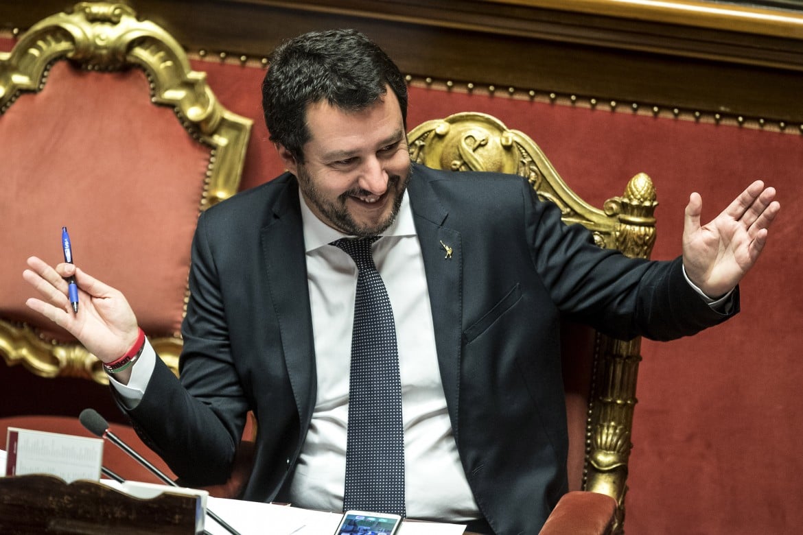 Per Salvini premier il senato è un palco